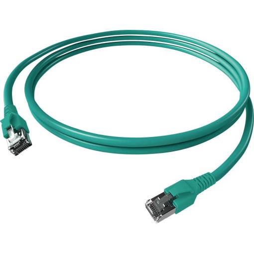 Easylan CP1KTBTBT0030 RJ45 síťové kabely, propojovací kabely CAT 6A S/FTP 3.00 m tyrkysová dvoužilový stíněný, bez halogenů, samozhášecí 1 ks
