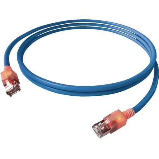 Easylan CS1OBADAD0050 RJ45 síťové kabely, propojovací kabely CAT 6A S/FTP 5.00 m modrá dvoužilový stíněný, bez halogenů, samozhášecí 1 ks