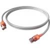 Easylan CS1OAADAD0020 RJ45 síťové kabely, propojovací kabely CAT 6A S/FTP 2.00 m šedá dvoužilový stíněný, bez halogenů, samozhášecí 1 ks