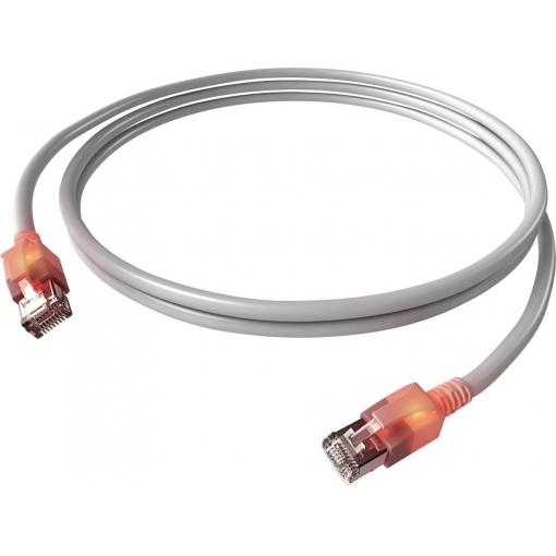 Easylan CS1OAADAD0020 RJ45 síťové kabely, propojovací kabely CAT 6A S/FTP 2.00 m šedá dvoužilový stíněný, bez halogenů, samozhášecí 1 ks