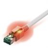 Easylan CS1OWADAD0015 RJ45 síťové kabely, propojovací kabely CAT 6A S/FTP 1.50 m bílá dvoužilový stíněný, bez halogenů, samozhášecí 1 ks