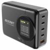 VOLTCRAFT UC-4C1A240W01 USB nabíječka, GaN, USB Power Delivery (USB-PD) , Rychlonabíječka, 4x USB-C®, 1x USB A , 240 W, Power Delivery 3.0, černá