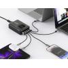 VOLTCRAFT UC-4C1A240W01 USB nabíječka, GaN, USB Power Delivery (USB-PD) , Rychlonabíječka, 4x USB-C®, 1x USB A , 240 W, Power Delivery 3.0, černá