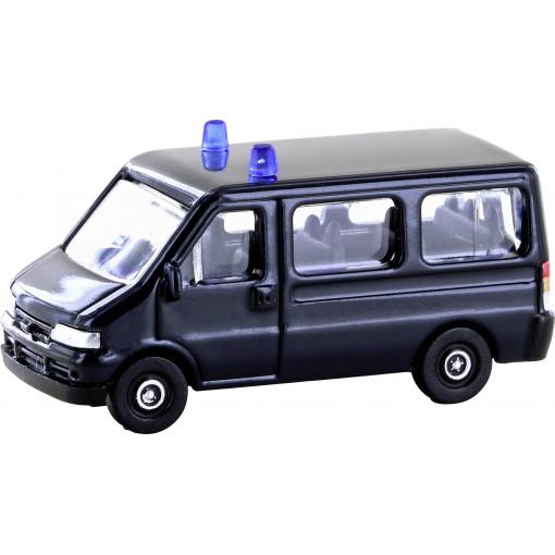 Minis by Lemke LC61311 N model autobusu Fiat Sběrnice Ducato II, tmavě modrá s modrým světlem