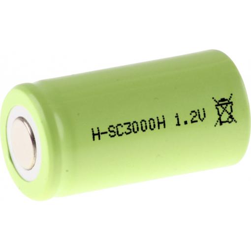 Mexcel -SC3000HT speciální akumulátor Sub-C odolné vůči vysokým teplotám, Flat-Top 3000 mAh 1 ks