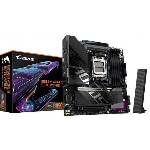 Gigabyte B850M A ELT WF6E Základní deska Socket (PC) AMD AM5 Tvarový faktor Micro-ATX Čipová sada základní desky AMD® B850
