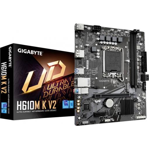 Gigabyte H610M K V2 Základní deska Socket (PC) Intel® 1700 Tvarový faktor Micro-ATX Čipová sada základní desky Intel® H610