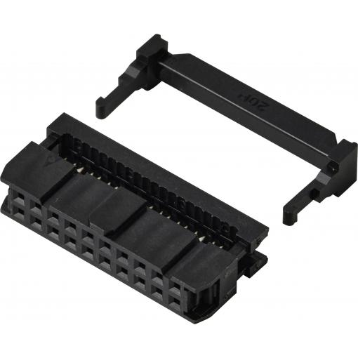 TRU COMPONENTS TC-13537792 konektor pro ploché kabely s odlehčením tahu Rastr (rozteč): 2.54 mm Počet pólů: 20 Počet řádků: 2 1 ks