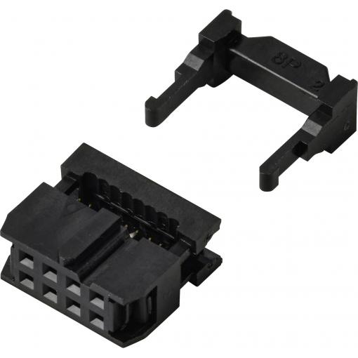 TRU COMPONENTS TC-13537796 konektor pro ploché kabely s odlehčením tahu Rastr (rozteč): 2.54 mm Počet pólů: 8 Počet řádků: 2 1 ks