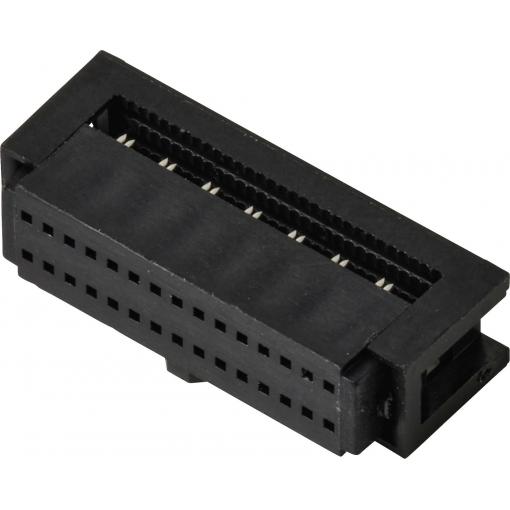 TRU COMPONENTS TC-13537800 konektor pro ploché kabely s odlehčením tahu Rastr (rozteč): 1.27 mm Počet pólů: 30 Počet řádků: 2 1 ks