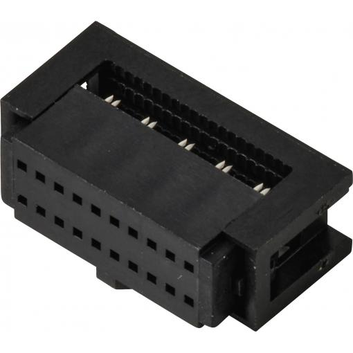 TRU COMPONENTS TC-13537820 konektor pro ploché kabely s odlehčením tahu Rastr (rozteč): 1.27 mm Počet pólů: 20 Počet řádků: 2 1 ks