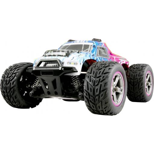 Amewi MAX20 blau-pink modrá, růžová komutátorový 1:20 RC model auta elektrický monster truck 4WD (4x4) RtR 2,4 GHz