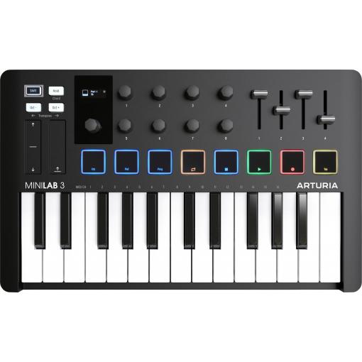 Arturia MiniLab 3 klávesy černá mini tlačítka