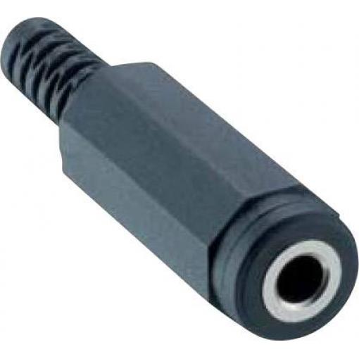 Lumberg 152202 jack konektor 3.5 mm zásuvka, rovná Pólů: 2 mono černá 1 ks