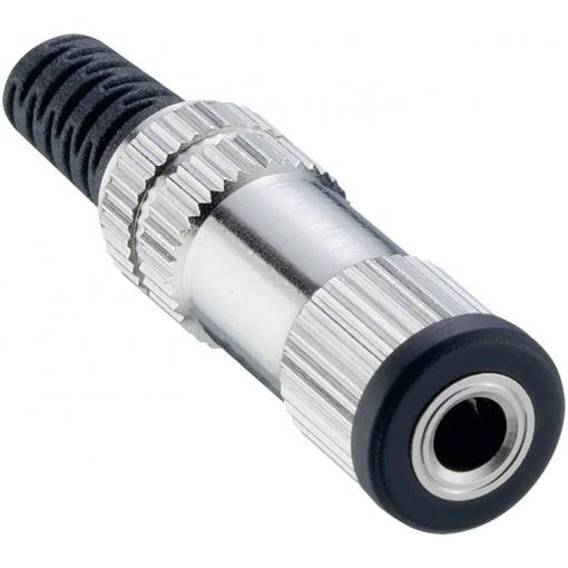 Lumberg 1520 02 jack konektor 3.5 mm zásuvka, rovná Pólů: 3 stereo stříbrná 1 ks