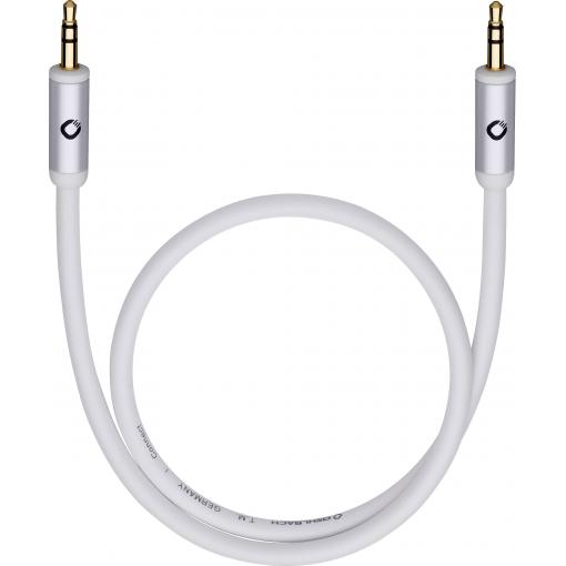 jack audio kabel [1x jack zástrčka 3,5 mm - 1x jack zástrčka 3,5 mm] 3.00 m černá pozlacené kontakty, vodič z OFC Oehlbach i-Connect J-35