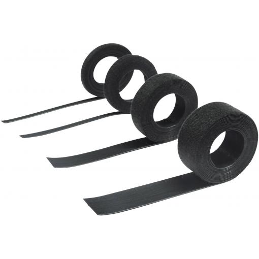 Hebotec 11-KE20001FRT pásek se suchým zipem, ke spojování, háčková a flaušová část, (d x š) 1000 mm x 20 mm, černá, 1 m