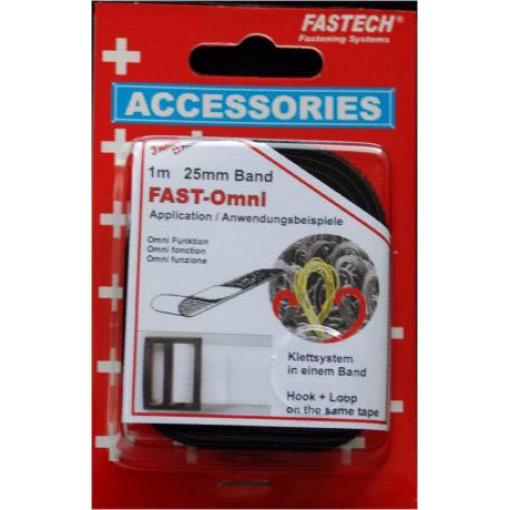 FASTECH® 671-330-Mod pásek se suchým zipem ke spojování háčková a flaušová část (d x š) 1 m x 25 mm černá 1 m