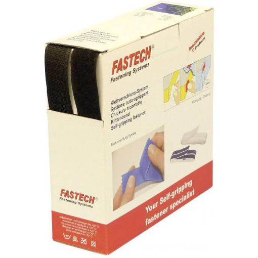 FASTECH® B25-STD999910 pásek se suchým zipem, k našití, háčková a flaušová část, (d x š) 10 m x 25 mm, černá, 10 m