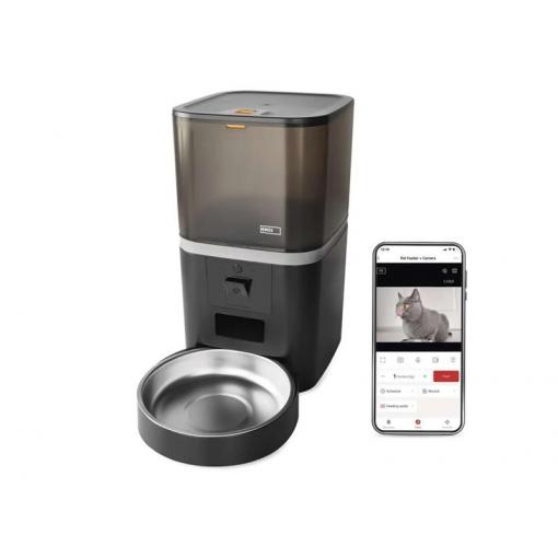 GoSmart dávkovač krmiva EMOS H6006 Pet Care s kamerou, 6 l, černý, Wi-Fi