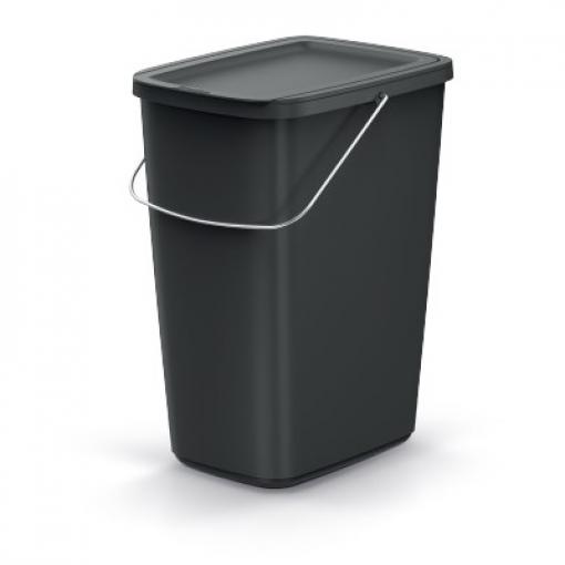 Koš odpadkový COMPACTA Q FLAP BASIC černý 12l