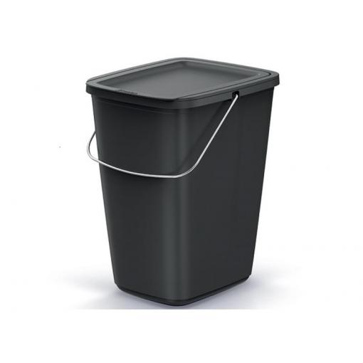Koš odpadkový COMPACTA Q FLAP BASIC černý 9l