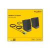 Delock 27001 2.0 PC reproduktory kabelový 3 W černá