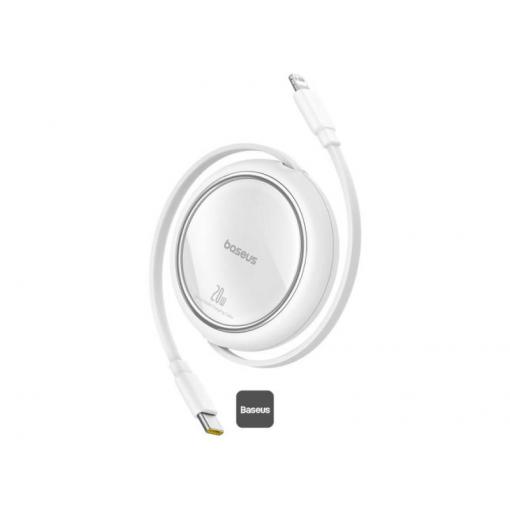 Kabel BASEUS Free2Pull USB-C/Lightning 1m White 20W
