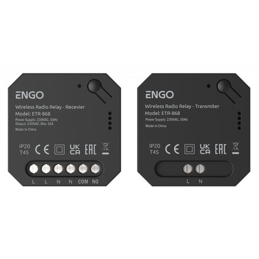 ENGO ETR-868 Bezdrátové relé EngoLink, ovládané rádiově, 868 MHz, 230V