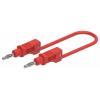 Electro PJP 2112-CD1-50R měřicí kabel zásuvkový konektor 4 mm 50 cm červená 1 ks