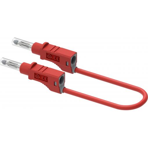 Electro PJP 2210/600V-CD1-25R měřicí kabel zásuvkový konektor 4 mm 25 cm červená 1 ks