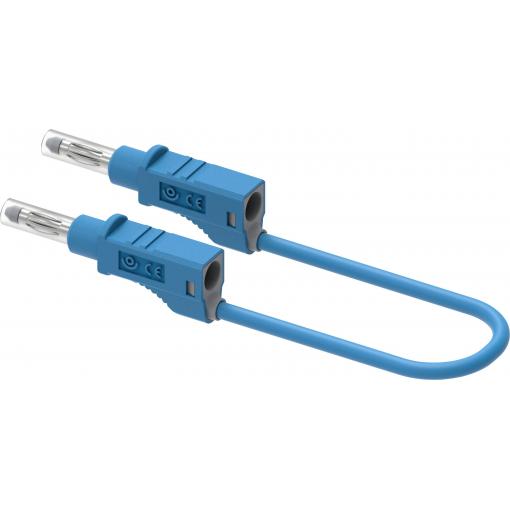 Electro PJP 2211/600V-CD1-50BL měřicí kabel banánková zástrčka 50 cm modrá 1 ks
