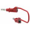 Electro PJP 2214/600V-CD1-50R měřicí kabel banánková zástrčka 50 cm červená 1 ks