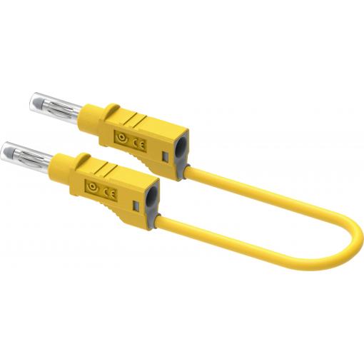 Electro PJP 2211/600V-CD1-100J měřicí kabel banánková zástrčka 100 cm žlutá 1 ks