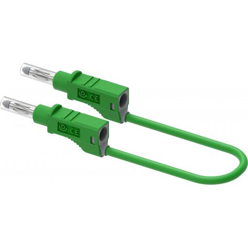 Electro PJP 2214/600V-CD1-25V měřicí kabel zásuvkový konektor 4 mm 25 cm zelená 1 ks
