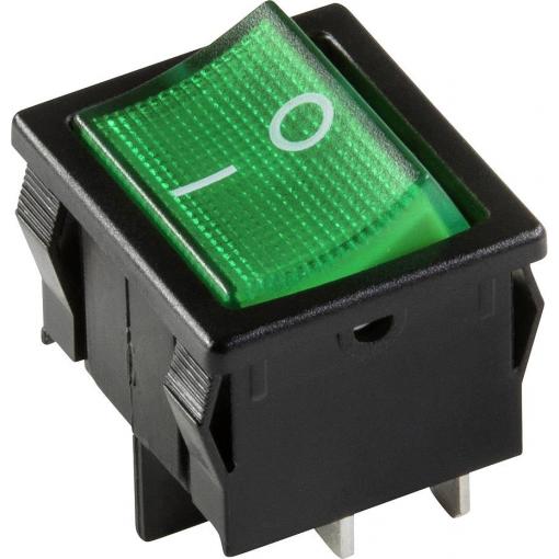 interBär 3628-250.22 kolébkový spínač 3628-250.22 250 V/AC 10 A 1x vyp/zap s aretací 1 ks