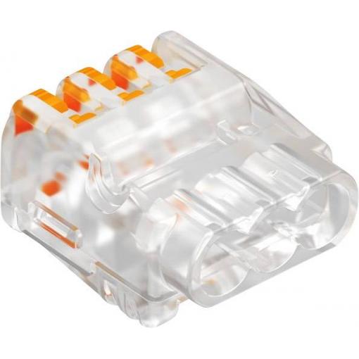 OBO Bettermann 1791, 61 325 FL, kabelová svorka, 0.2-2.5 mm², kontakty 3, transparentní oranžová, 1 ks