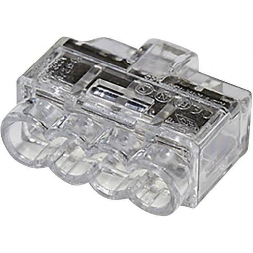 HellermannTyton 148-90038, HCPM-4, kabelová svorka, 1-2.5 mm², kontakty 4, transparentní, 1 ks