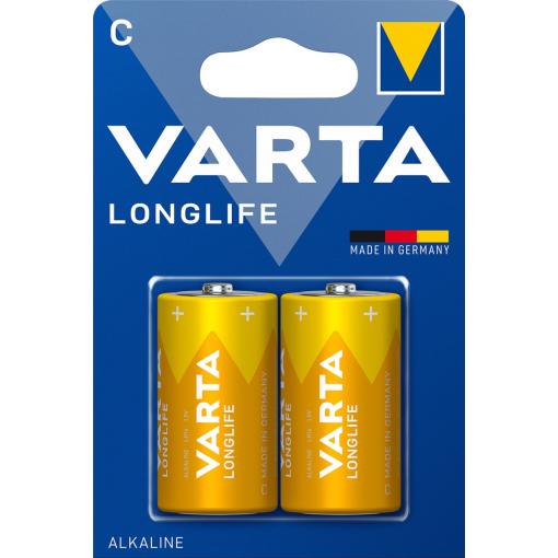 Baterie Varta 4114 LONGLIFE, R14, 1,5 V, alkalická, 2 ks