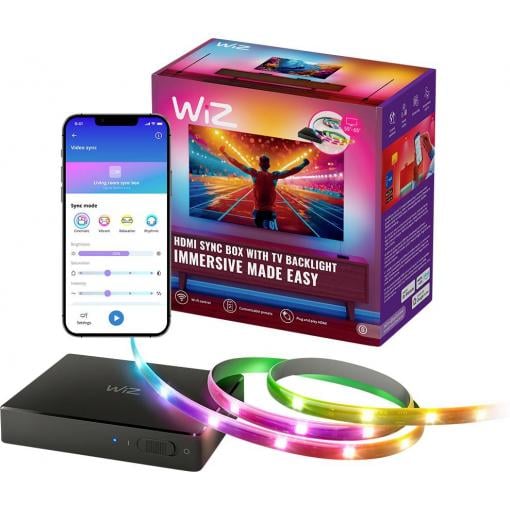 WiZ Sync box starter kit 55-65 EU 8720169078604 LED pásek sada 240 V 260 cm 1 ks