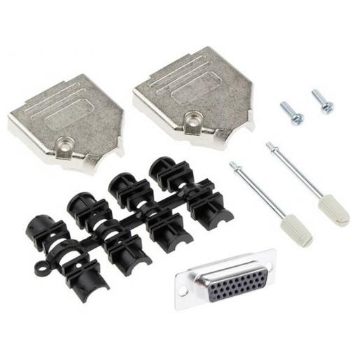 MH Connectors MHDTZK15HD26FS-K sada D-SUB zásuvková lišta 180 ° Pólů: 15 pájecí kalíšek 1 ks