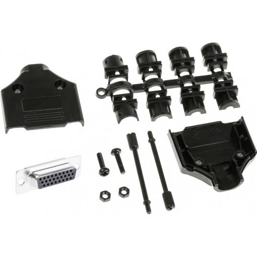 MH Connectors MHDTPPK15HD26FSK sada D-SUB zásuvková lišta 180 ° Pólů: 15 pájecí kalíšek 1 ks
