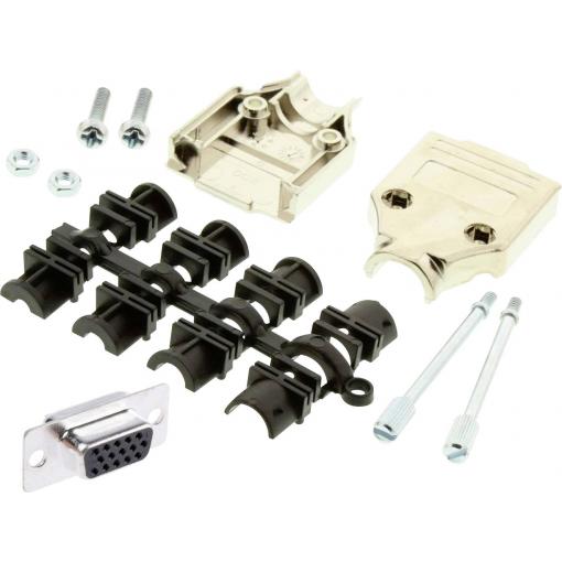 MH Connectors MHDTPK9HD15FS-K sada D-SUB zásuvková lišta 180 ° Pólů: 9 pájecí kalíšek 1 ks