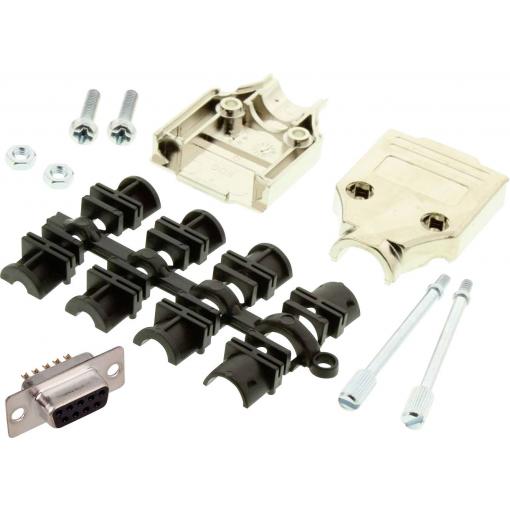 MH Connectors MHDTPK9-DM9S-K sada D-SUB zásuvková lišta 180 ° Pólů: 9 pájecí kalíšek 1 ks