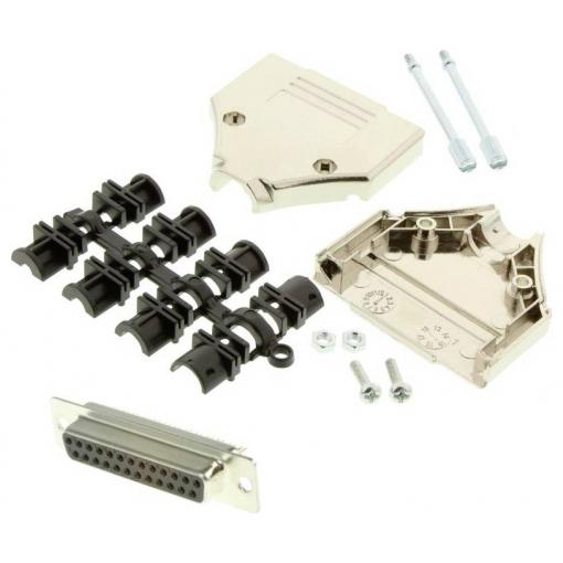 MH Connectors MHDTPK25-DM25S-K sada D-SUB zásuvková lišta 180 ° Pólů: 25 pájecí kalíšek 1 ks