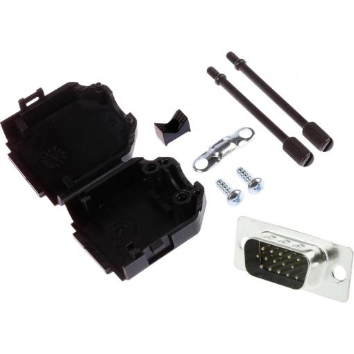 MH Connectors MHDPPK9HD15MS-K sada D-SUB kolíkové lišty 180 ° Pólů: 9 pájecí kalíšek 1 ks