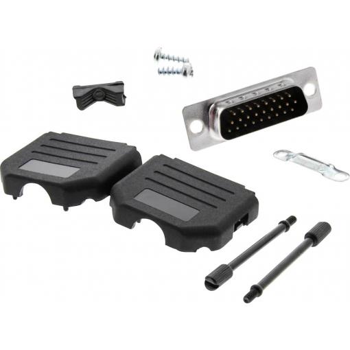 MH Connectors MHDPPK15HD26MS-K sada D-SUB kolíkové lišty 180 ° Pólů: 15 pájecí kalíšek 1 ks
