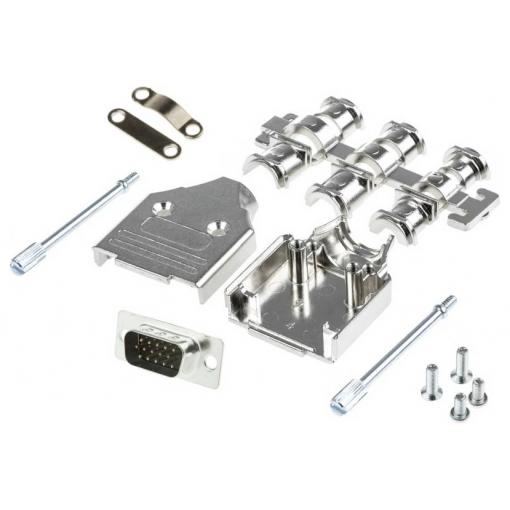 MH Connectors MHDM9-HD15MS-K sada D-SUB zásuvková lišta 180 ° Pólů: 15 pájecí kalíšek 1 ks