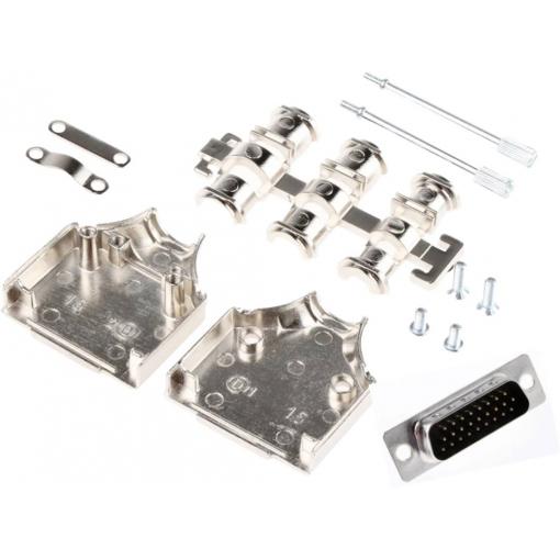 MH Connectors MHDM15-HD26MS-K sada D-SUB zásuvková lišta 180 ° Pólů: 15 pájecí kalíšek 1 ks