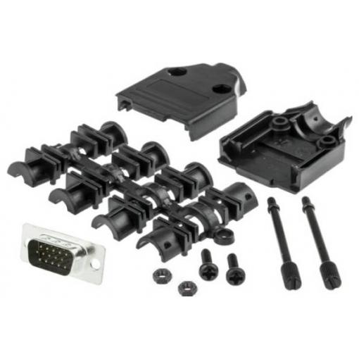 MH Connectors MHDTPPK9HD15MSK sada D-SUB kolíkové lišty 180 ° Pólů: 9 pájecí kalíšek 1 ks
